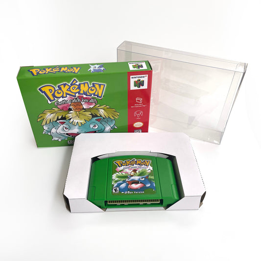 pokemon green version game cartridge with tray box for N64 Nintendo 64