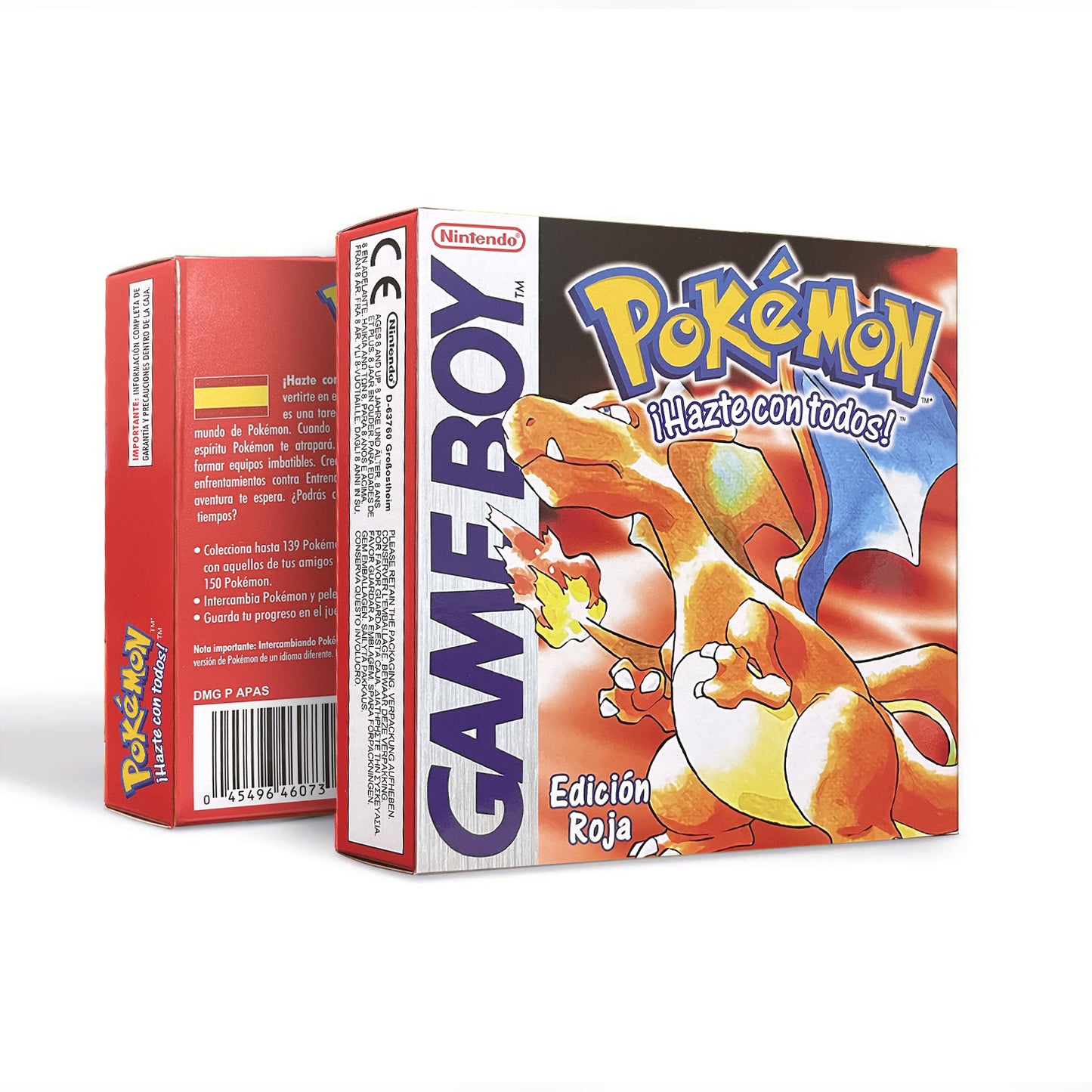 gbc game ESP Spanish pokemon red version Battery save no RTC Flash pokemon rojo cartridge with tray box gbc game boy color