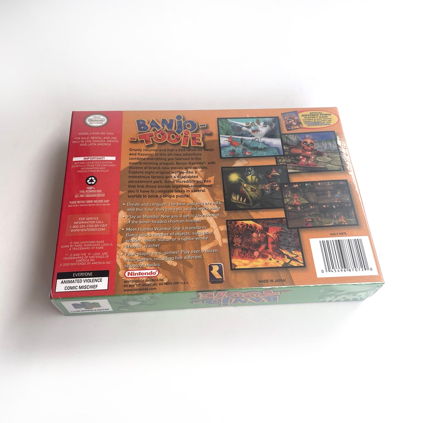 EUR PLA version English banjo tooie game cartridge with tray box for N64 Nintendo 64