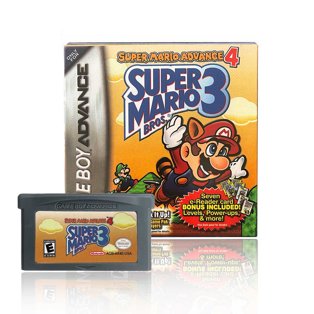 USA Englsih Super Mario Acvance 4 Nintendo Tray Box for Game Cartridge Gba Game Boy Advance