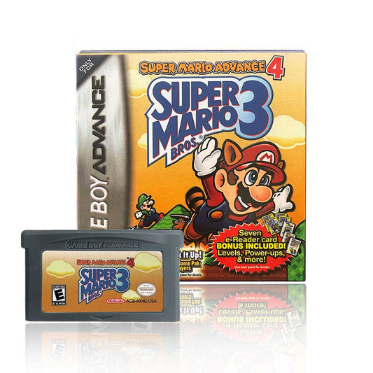 USA Englsih Super Mario Acvance 4 Nintendo Tray Box for Game Cartridge Gba Game Boy Advance