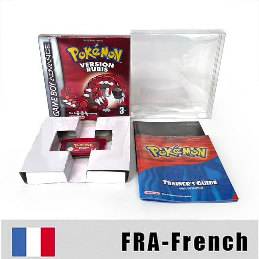 FRA French IC save rtc flash cart Real Time Clock pokemon Rubis sealed manual box with tray Nintendo game cartridge for gba game boy advance