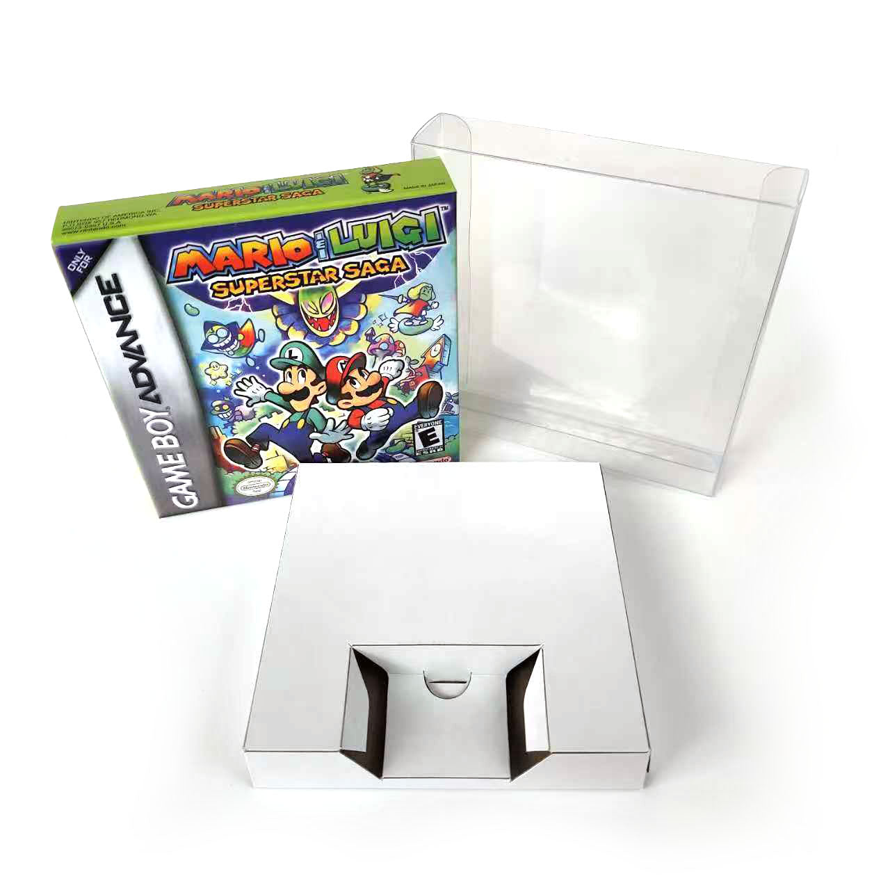 Mario & Luigi Superstar Saga cartridge with tray box for gba game boy advance