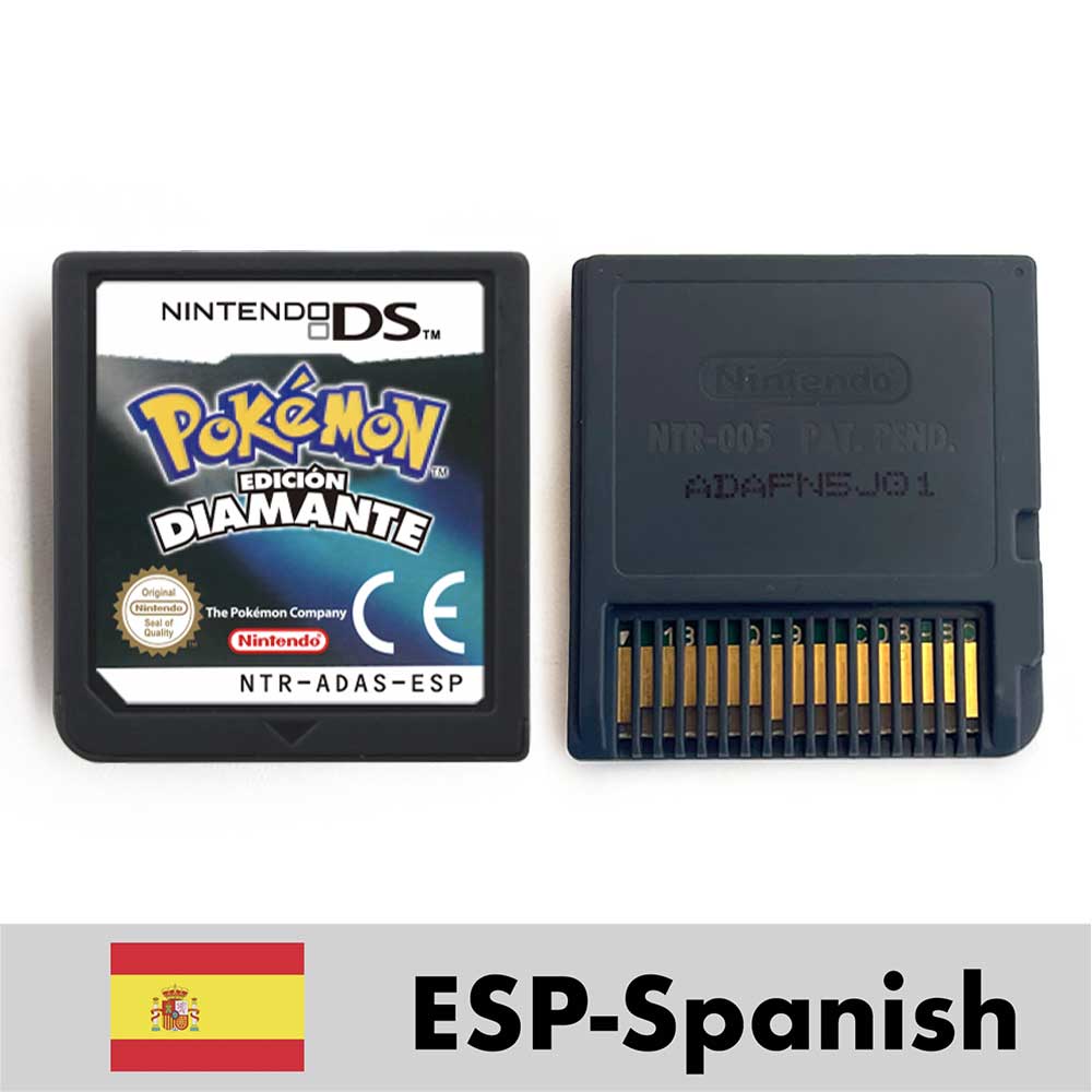 ESP ITA FRA USA EUR NOE Pokemon HeartGold SoulSilver Platinum Diamond Pearl Nintendo Video Console Game Cardride For DS 2DS 3DS