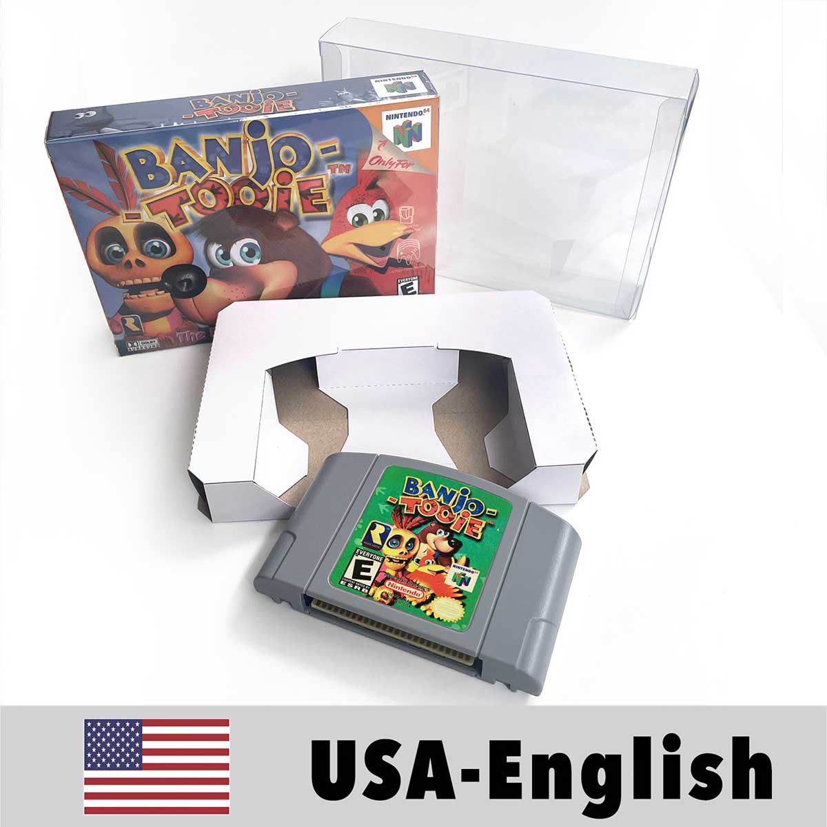 USA NTSC Banjo Donkey Kong 64 Kirby 64 Mario Party Pokemon Stadium Zelda Goldeneye 007 Game Cartridge Tray BOX for N64