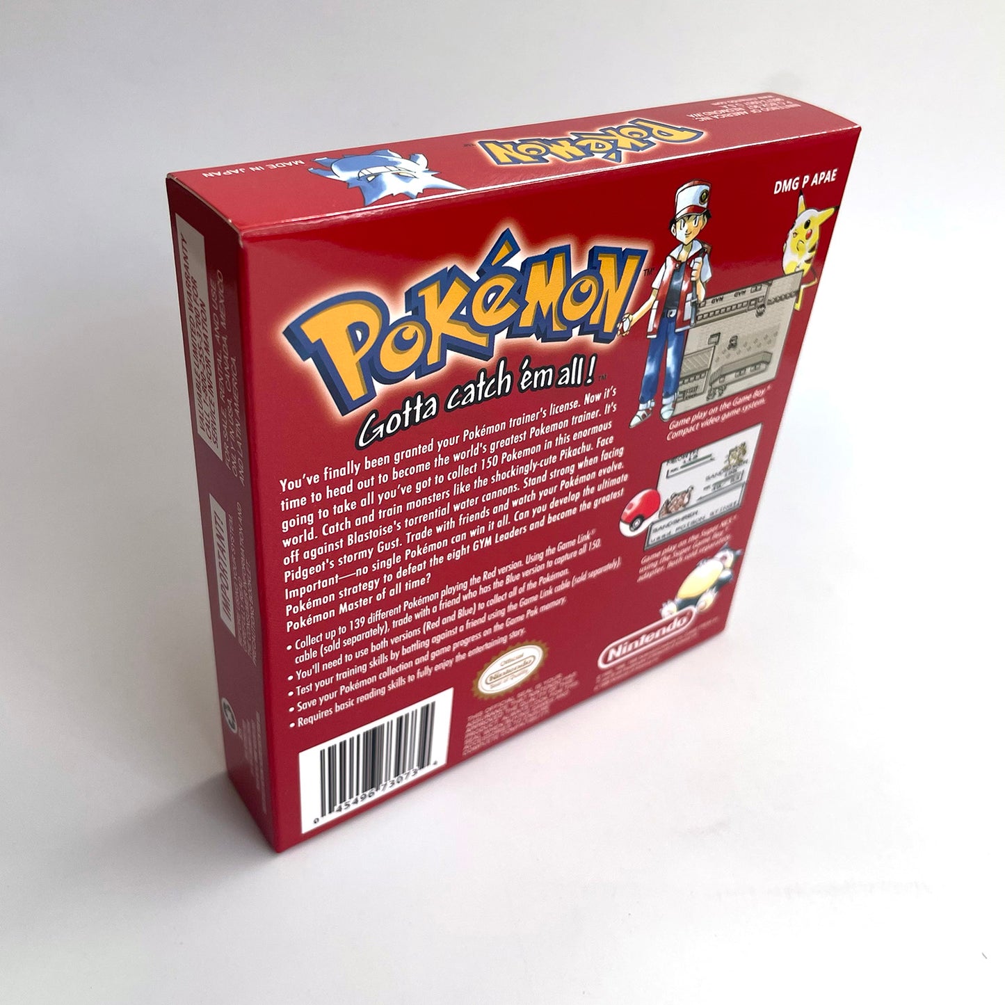 USA Pokemon red English Version Battery Save no RTC Flash Cart IC Save Manual Cartridge with Tray Box for Gbc Game Boy Color