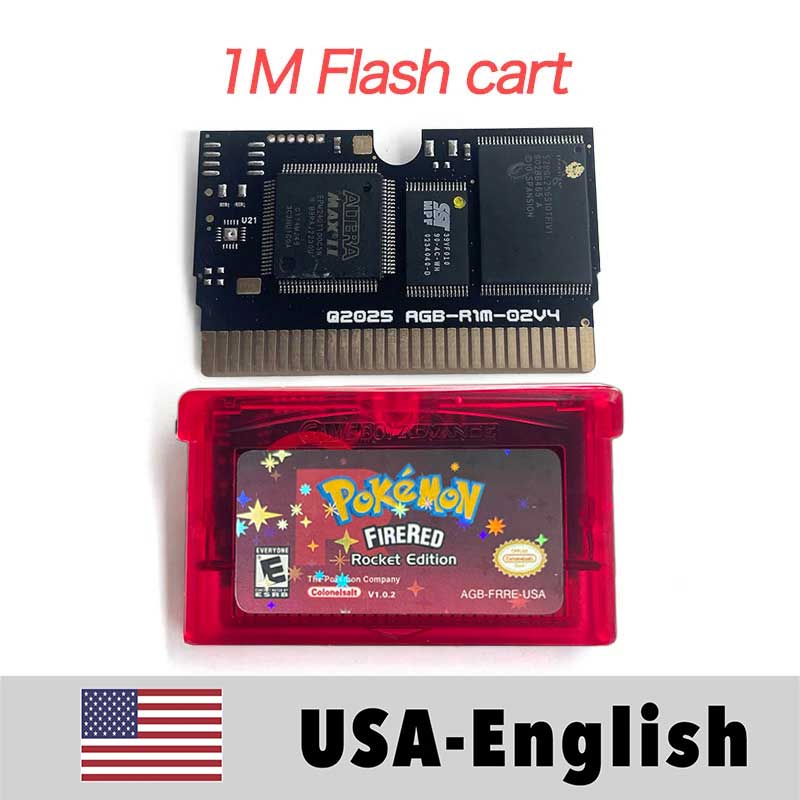 Pokemon firered rocket (v1.02)  (1M Flash ) Cartridge for GBA
