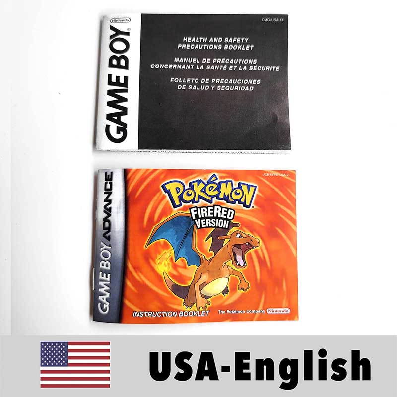 USA FRA NOE ESP ITA EUR Pokemon Emerald Sapphire Leafgreen Ruby Firered Metallic FoilFinish Box Trey Manual label for GBA