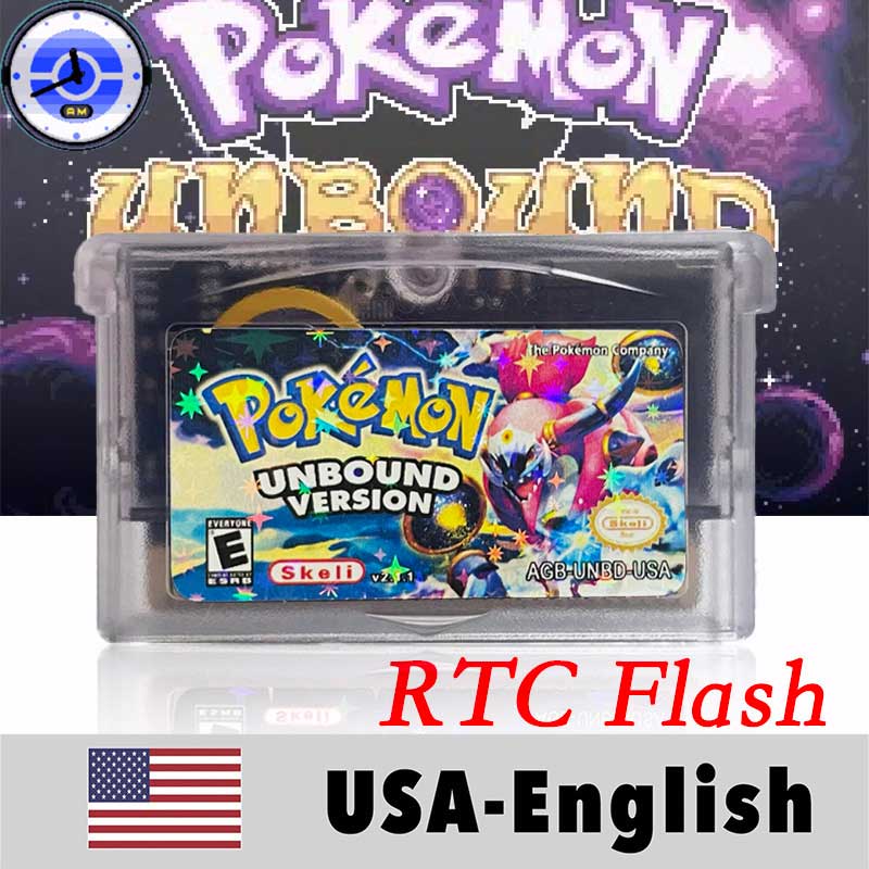 Pokemon Unbound (v2.1.1.1) ( IC RTC Flash cart ) Cartridge for GBA