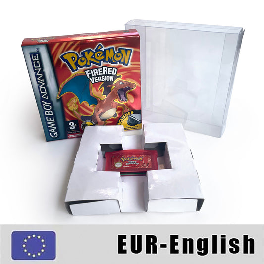EUR English IC save 1 M flash cart pokemon firered version box with tray Nintendo game cartridge for gba game boy advance