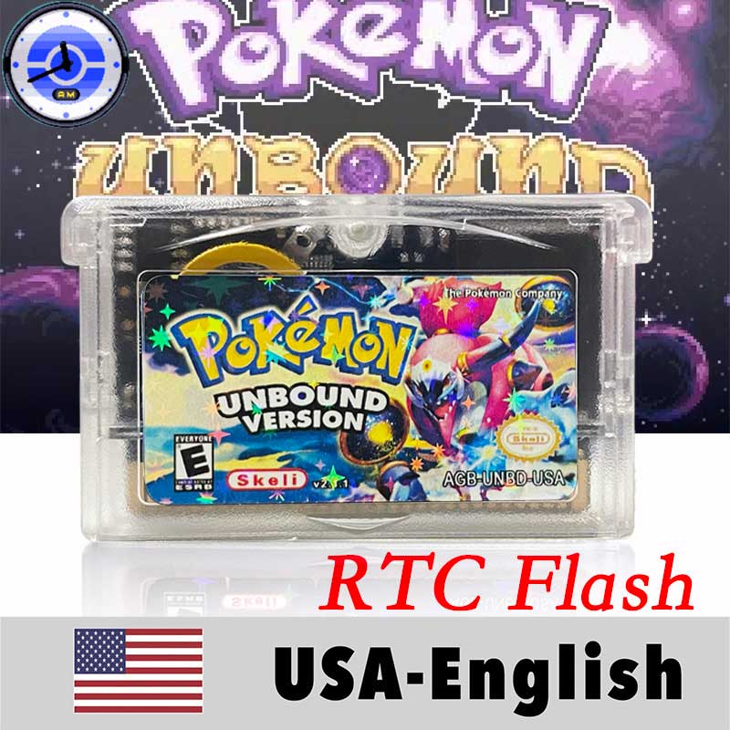 Pokemon Unbound (v2.1.1.1) ( IC RTC Flash cart ) Cartridge for GBA