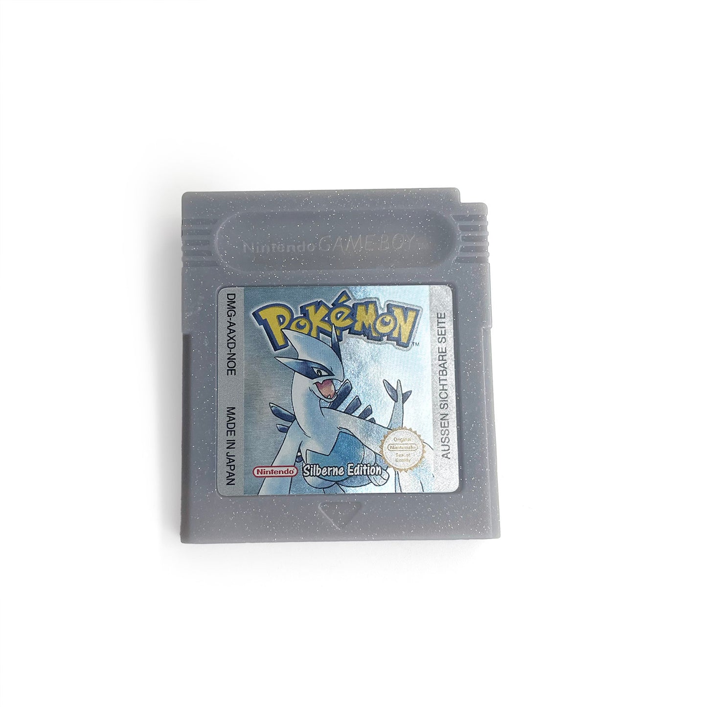 GBC game NOE German pokemon silver version RTC Flash cart Battery save Nintendo pokemon Silber cartridge tray box game boy color