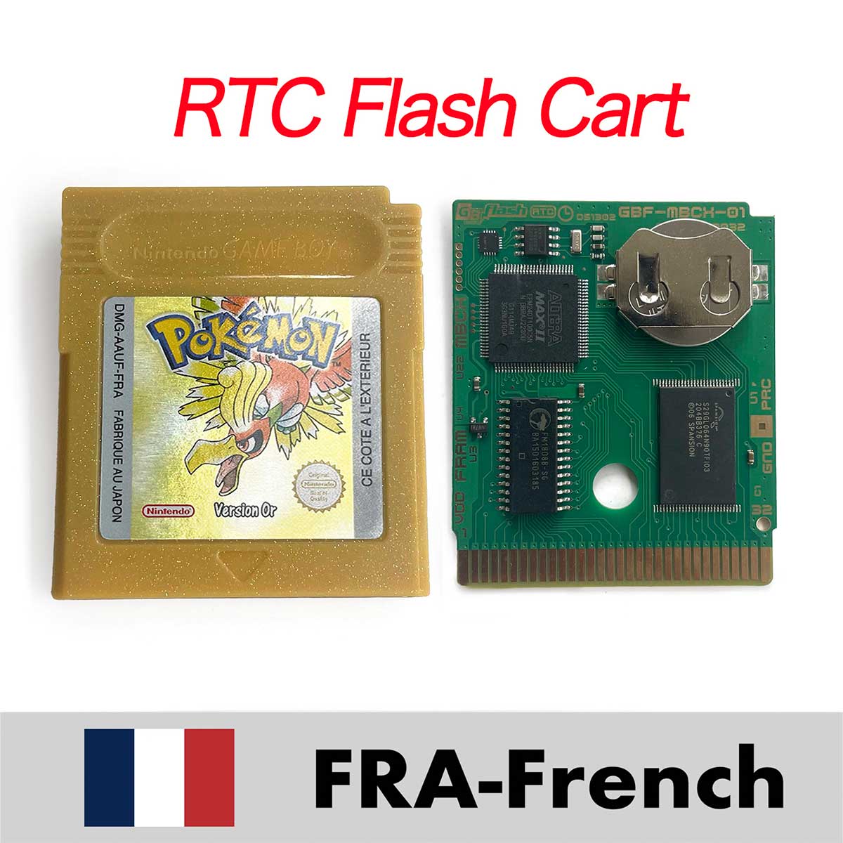 USA ITA NOE FRA ESP EUR version pokemon RTC Flash crystal gold silver NO RTC yellow red blue 16 bit Game Cartridge for GBC