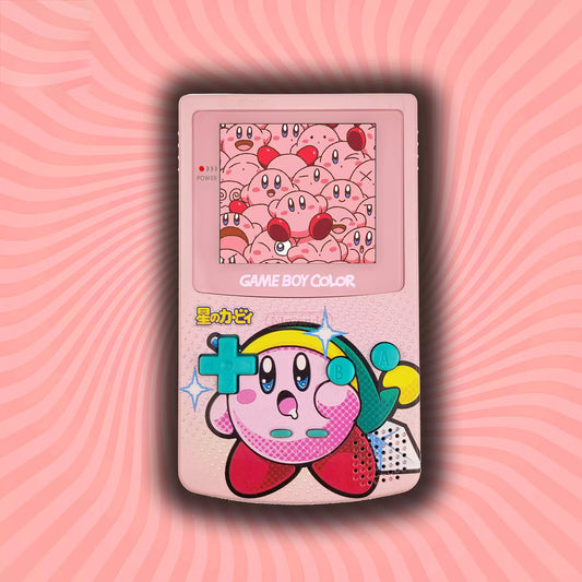 GBC customized GAMEBOY COLOR game console, high brightness handheld console, point-to-point full fit Kirby