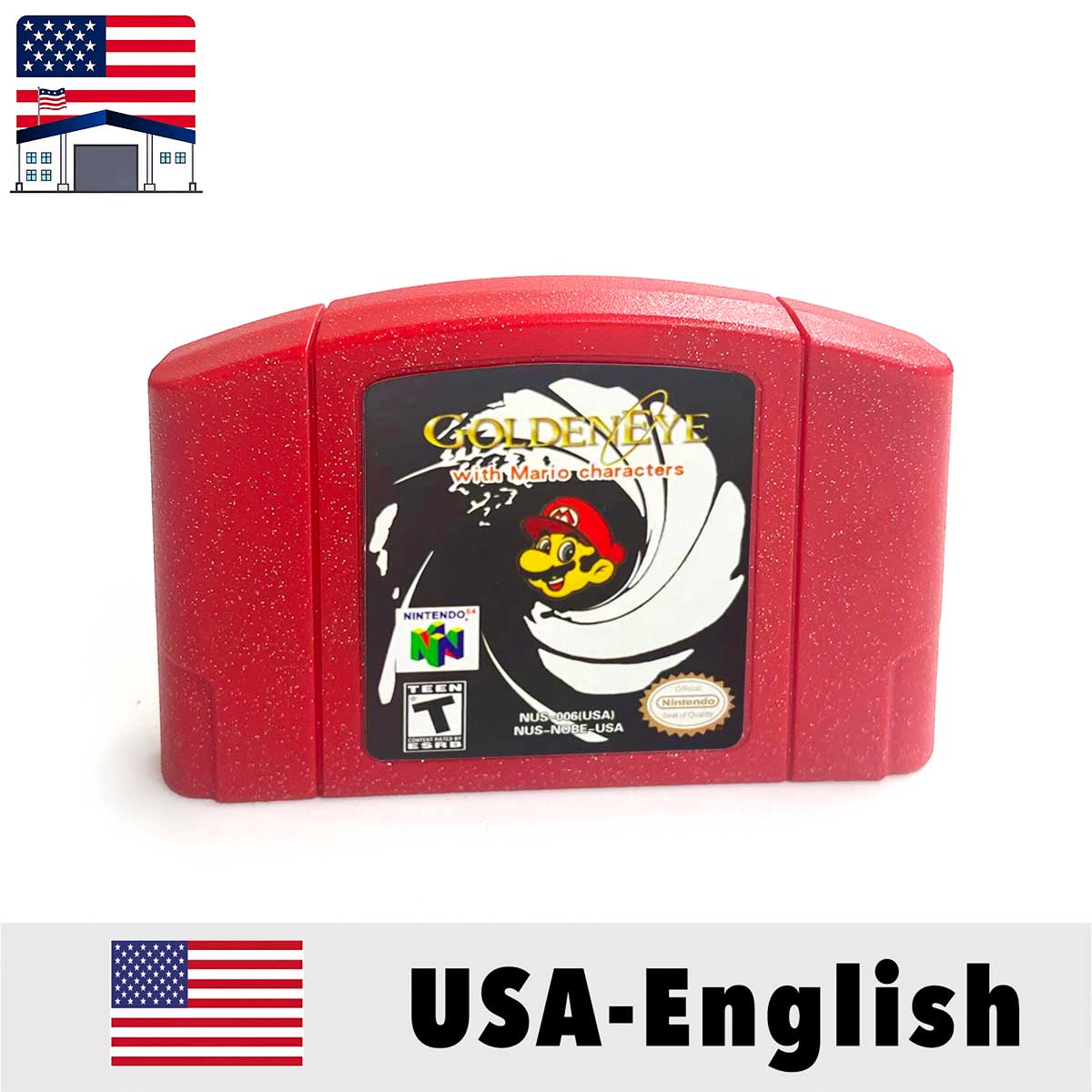 （Shipped From The United States) GolenEye Earthwork Jim 3D Conkers Bad Fur Day Donkey Kong 64 USA NTSC Version English Retro Video Game Consoles 64bit Game Cartridge for N64