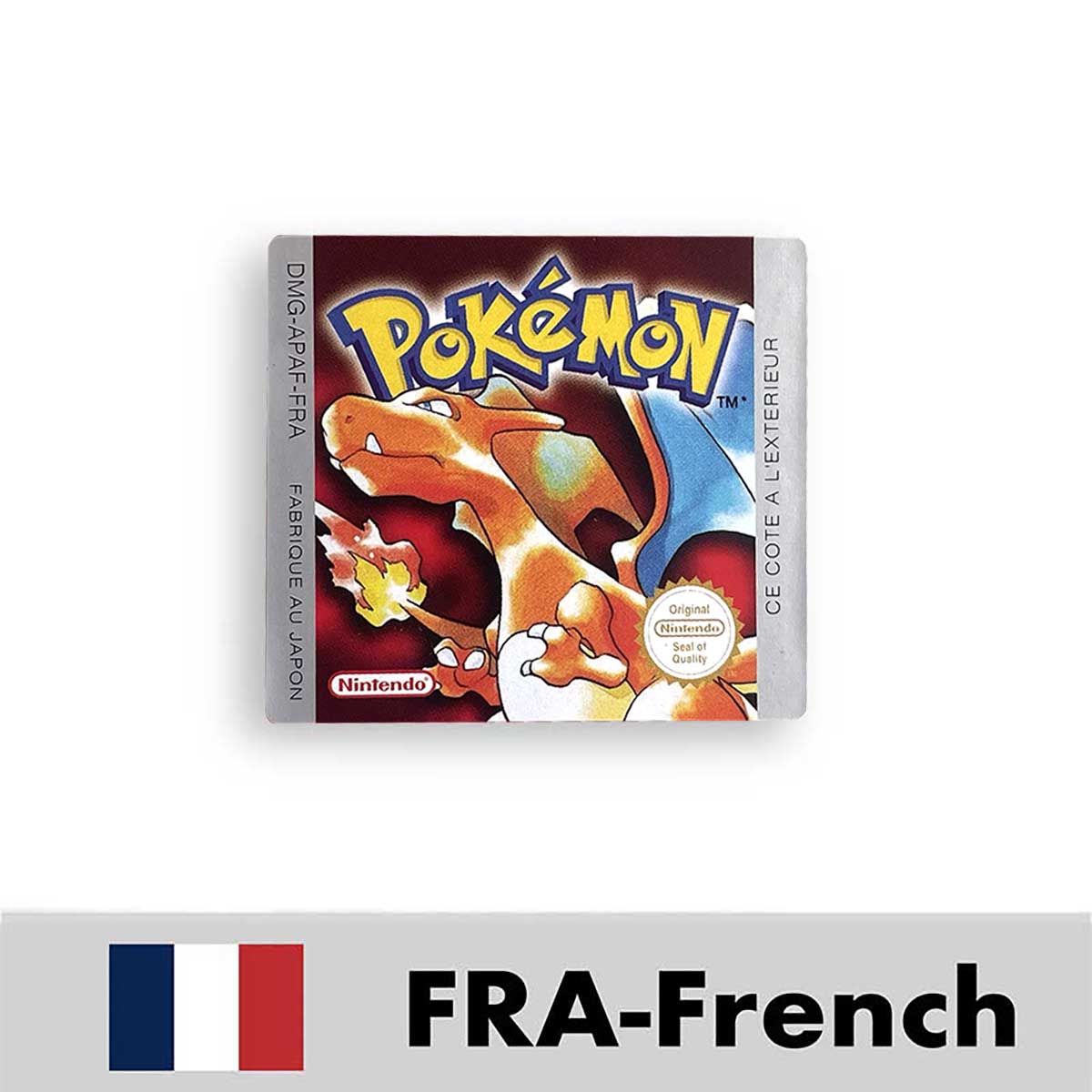 USA FRA NOE ESP ITA EUR Pokemon crystal gold silver red blue yellow Metallic FoilFinish Box Trey Manual label for GBC