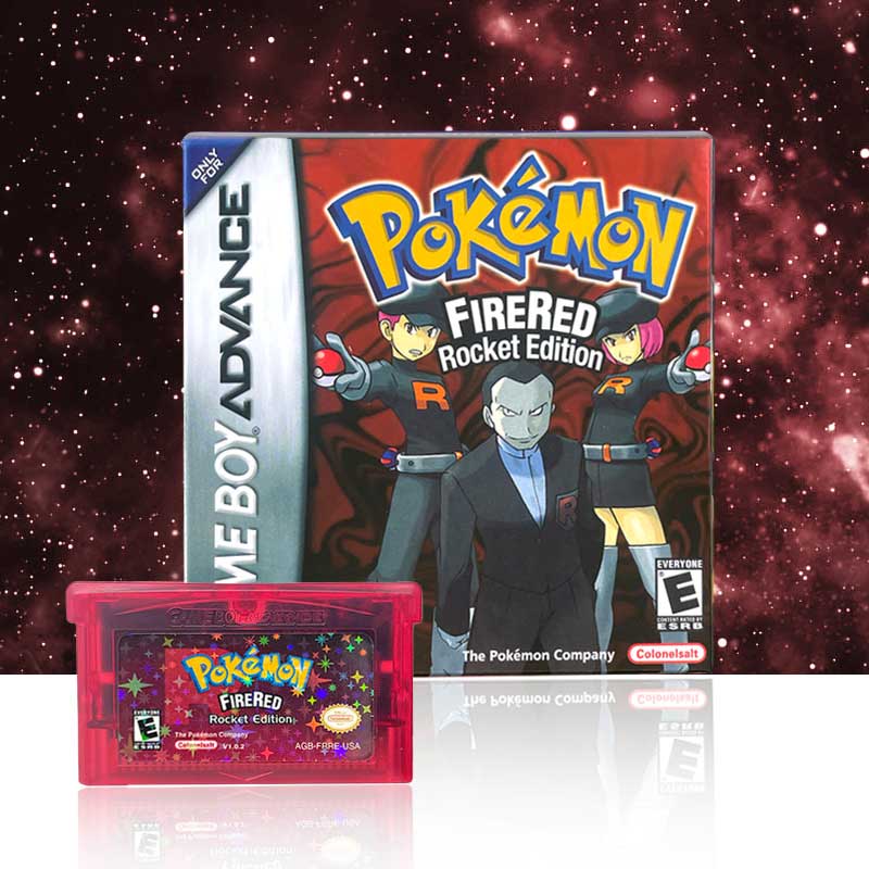 Pokemon firered rocket (v1.02)  (1M Flash ) Cartridge for GBA