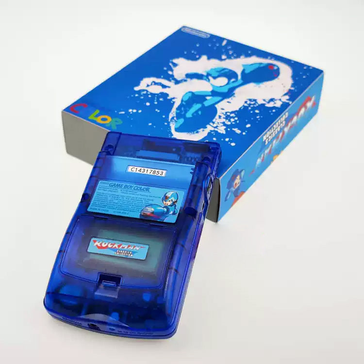 GBC customized GAMEBOY COLOR game console, high brightness handheld console, point-to-point full fit Rockman