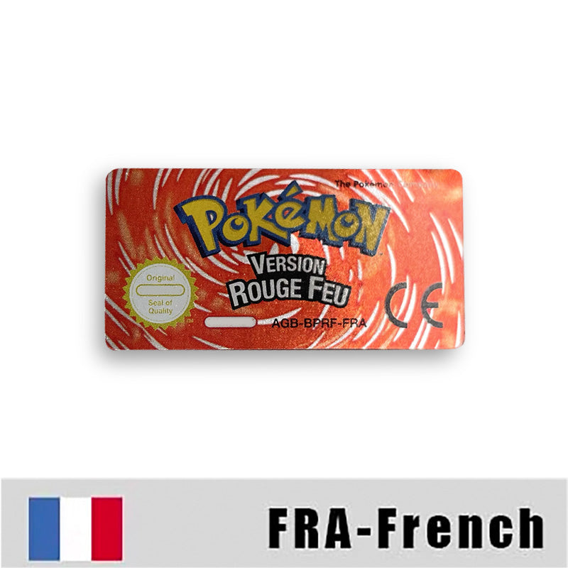 Pokemon Leaf Green Fire Red Ruby Emerald Sapphire Game Cartridge Label Stickers for Gba