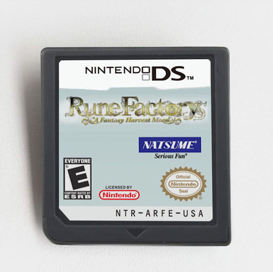 Rune Factory A Fantasy Harvest Moon Game cartridge for Nintendo Ds 3ds 2ds