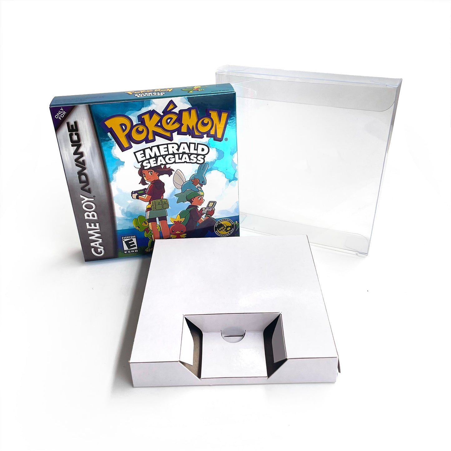 USA  English RTC Flash cart Pokemon emerald seaglass GBA Game Cartridge Video Game Console Card Rom Hack