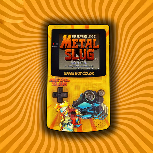 GBC customized GAMEBOY COLOR game console, high brightness handheld console, point-to-point fully bonded alloy bullet head
