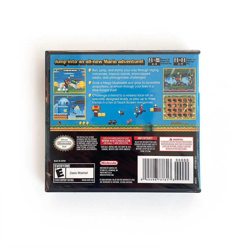 New Super Mario Bros With Box Game cartridge Manual Ds  for Nintendo Ds 3ds 2ds
