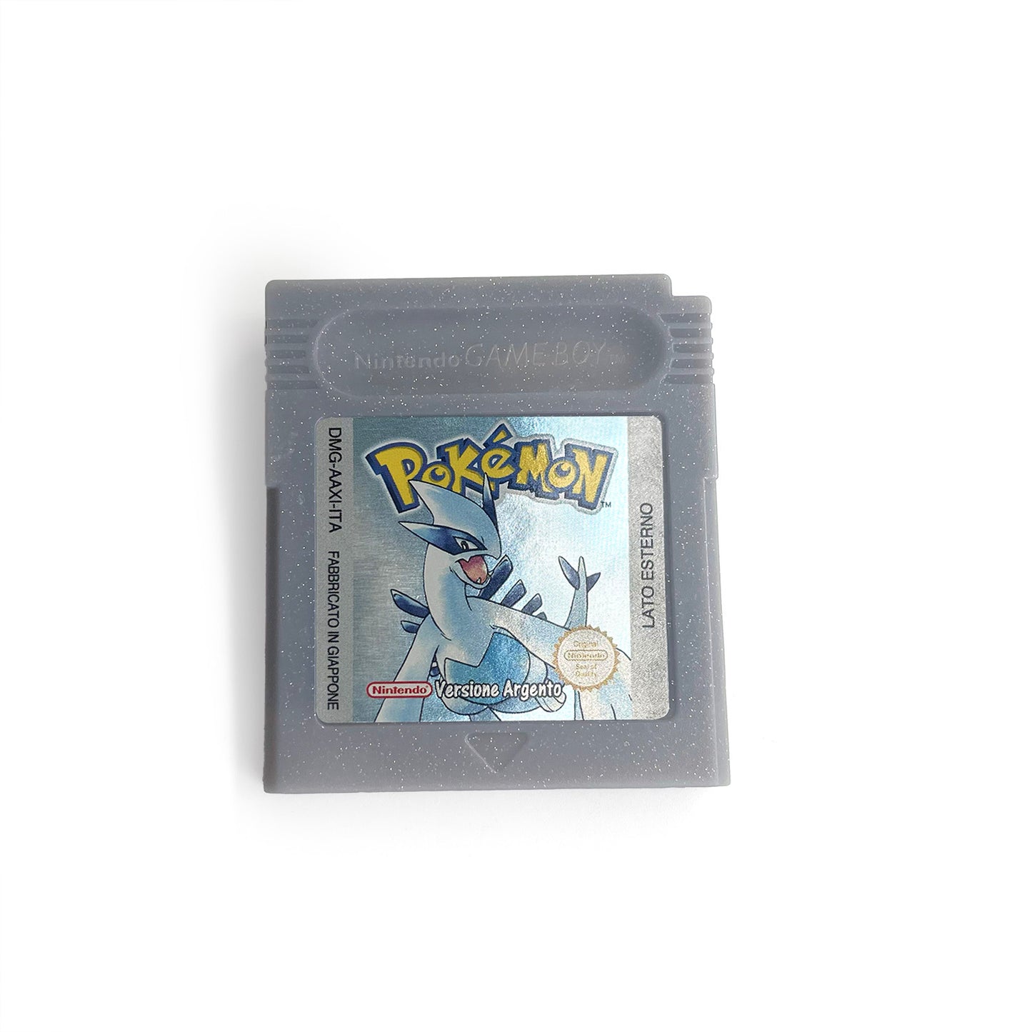 GBC game ITA Italian pokemon silver version RTC Flash cart Battery save Nintendo pokemon argento cartridge tray box game boy color