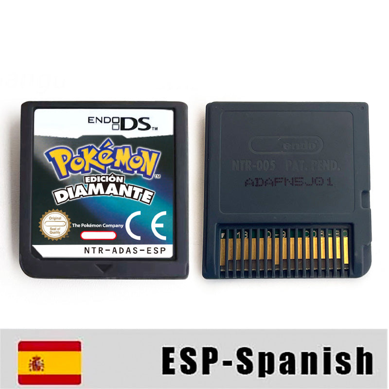 ESP ITA FRA USA EUR NOE Pokemon HeartGold SoulSilver Platinum Diamond Pearl Nintendo Video Console Game Cardride For DS 2DS 3DS