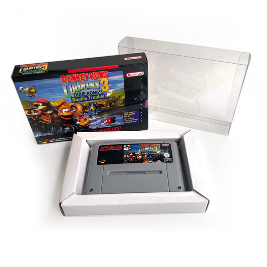 donkey kong country 3 EUR cartridge with tray box manual for SNES super nintendo entertainment system