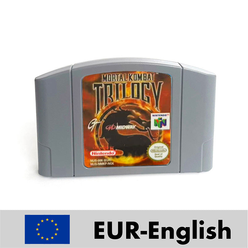EUR PLA version English Mortal Kombat game cartridge with tray box for N64 Nintendo 64
