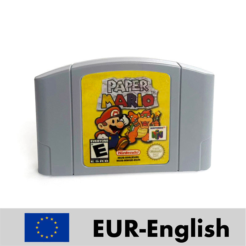 EUR PLA version English paper Mario game cartridge with tray box for N64 Nintendo 64