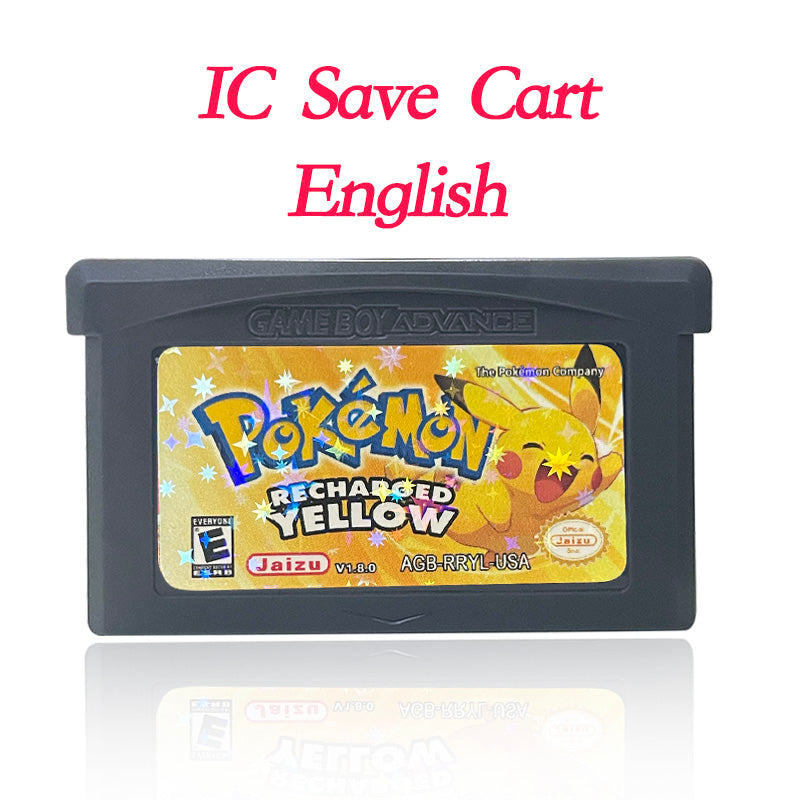 USA IC SAVE Pokemon firered extended INTERNAL LEGEND SWAAT RECHARGED YELLOW Cartridge Video Game Console Rom Hack English