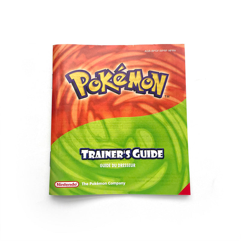 USA FRA NOE FRA ESP Pokemon Leaf Green Fire Red Ruby Emerald Sapphire Game Cartridge manual for Gba