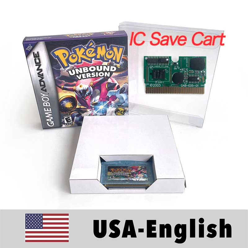 Pokemon Unbound (v2.1.1.1) ( IC RTC Flash cart ) Cartridge for GBA