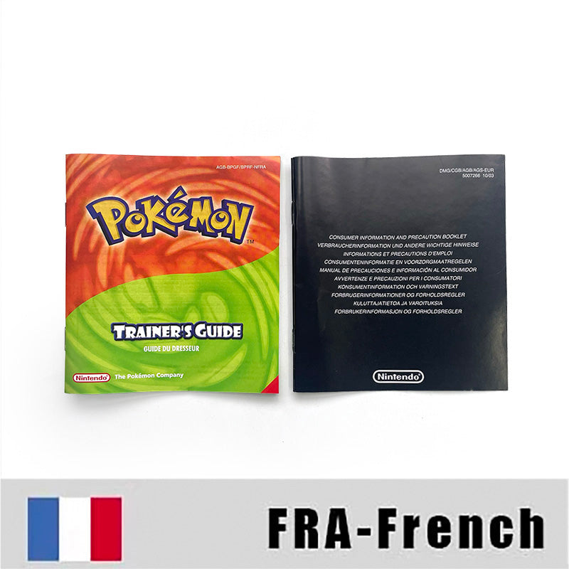 IC save 1 M flash cart pokemon feu rouge version SEALED MANUAL box with tray Nintendo game cartridge for gba game boy advance