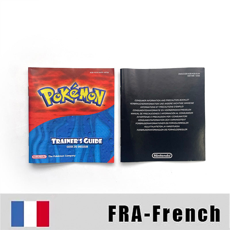 FRA French IC save rtc flash cart Real Time Clock pokemon Rubis sealed manual box with tray Nintendo game cartridge for gba game boy advance