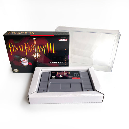 Final Fantasy III cartridge with tray box manual for SNES super nintendo entertainment system