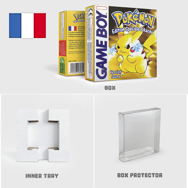 NOE ITA USA EUR ESP yellow green red gold crystal blue silver Pokemon Series Nintendo Metallic Holographic BOX trey for GBC