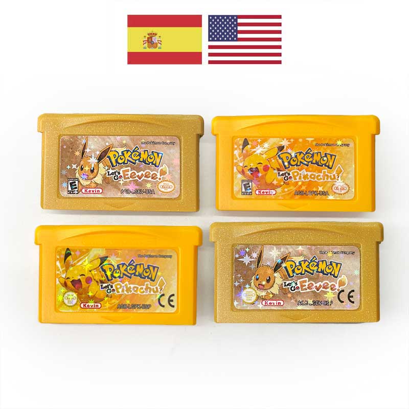 pokemon Let's Go Eevee pikachu (1 M Flash) Cartridge for GBA