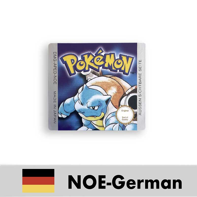 USA FRA NOE ESP ITA EUR Pokemon crystal gold silver red blue yellow Metallic FoilFinish Box Trey Manual label for GBC