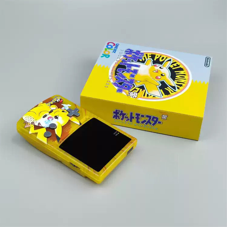GBC GAMEBOY COLOR game console, high brightness handheld console, point-to-point full fit Pikachu