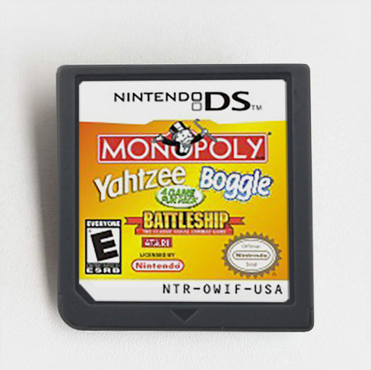 4 Game Fun Pack DS Classic Board Games Collection with Multiplayer Action Game cartridge for Nintendo Ds 3ds 2ds
