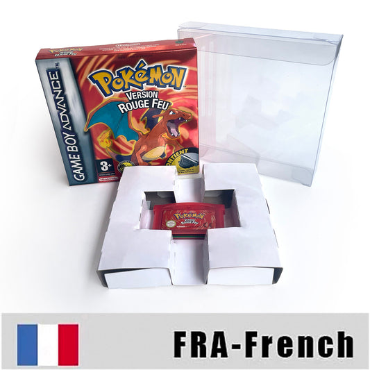 IC save 1 M flash cart pokemon feu rouge version box with tray Nintendo game cartridge for gba game boy advance