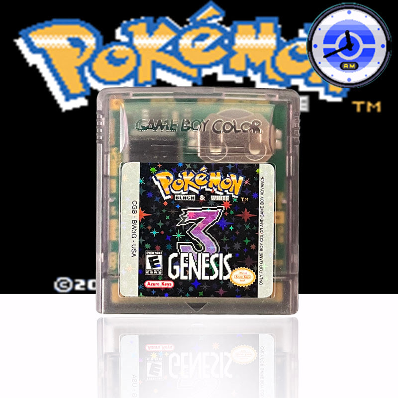 GBC Game USA Pokemon black & white 3 GENESIS RTC Flash cart Real Time Clock Cartridge Video Game Console Card Rom Hack English