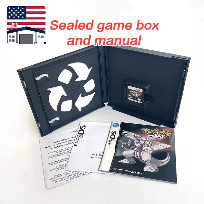 （Shipped from the United States) USA Version English pokemon Pearl Platinum SoulSilver HeartGold Diamond Box with Manual Game Cartride for ds