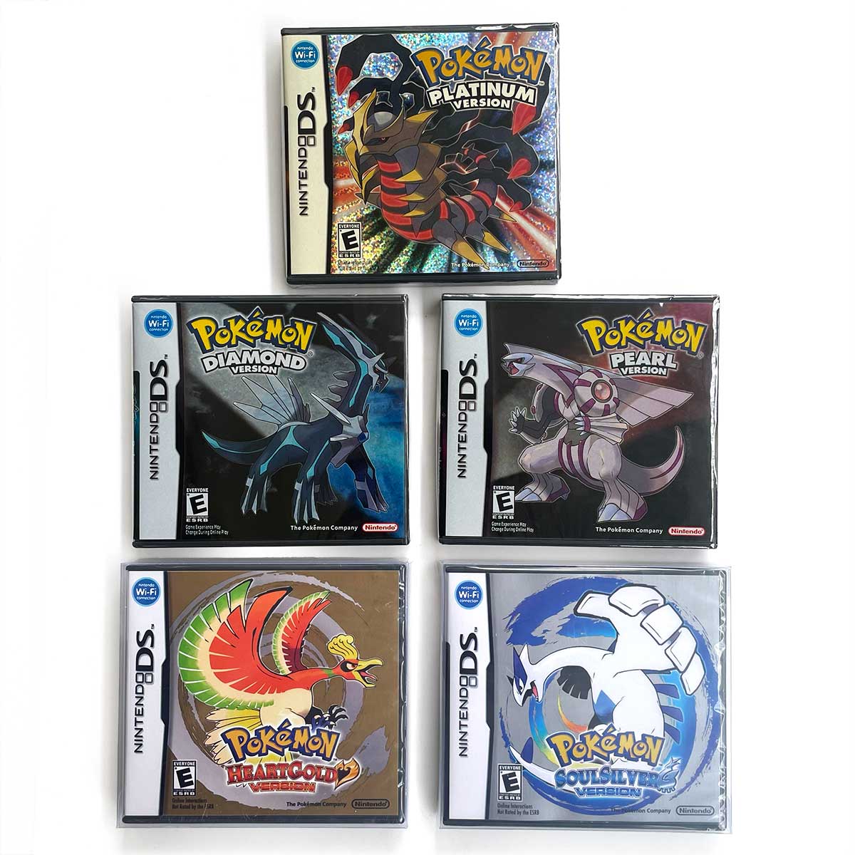 USA English Pokemon Platinum HeartGold SoulSilver Diamond Pearl Sealed Package Game Cartridge with Box and Manual for DS