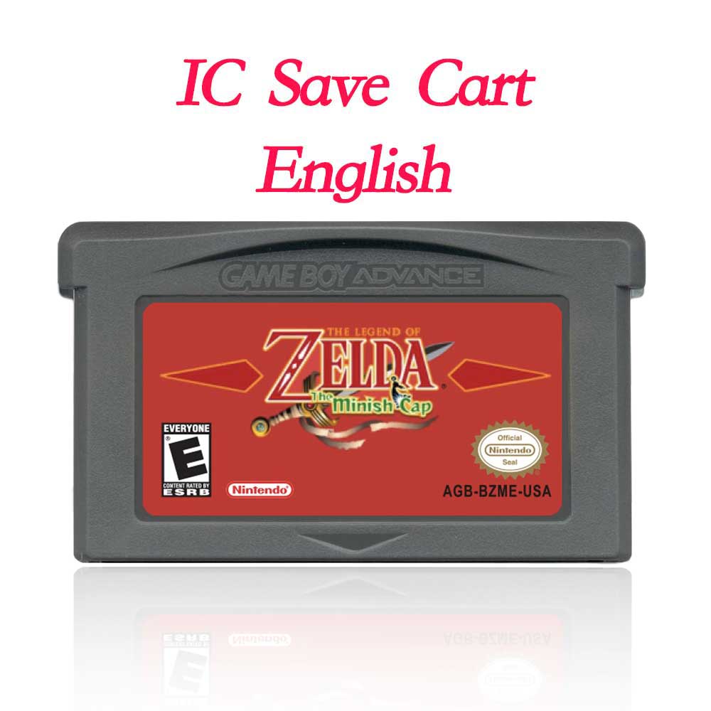 USA Englsih Zelda,super Mario,Kirby,Final Fantasy,donkey Kong,Castlevania,Metroid, Fire Emblem  Nintendo Game Cartridge for Gba