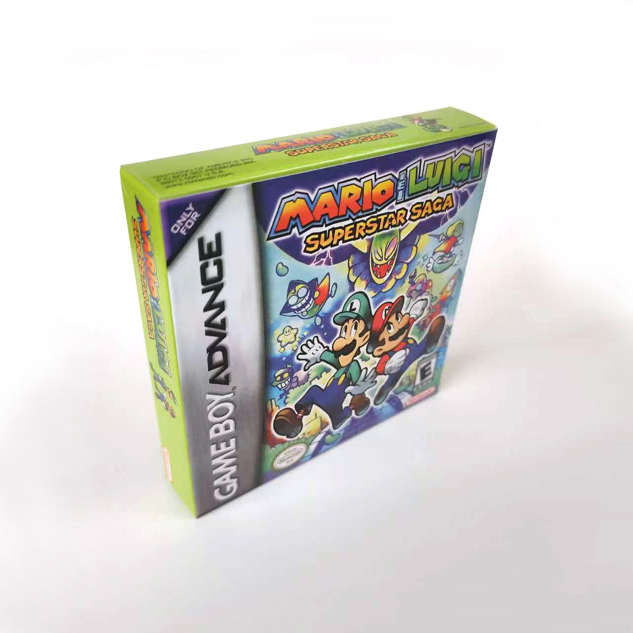 Mario & Luigi Superstar Saga cartridge with tray box for gba game boy advance
