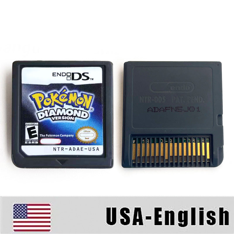 ESP ITA FRA USA EUR NOE Pokemon HeartGold SoulSilver Platinum Diamond Pearl Nintendo Video Console Game Cardride For DS 2DS 3DS